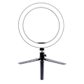 Pikkukuva 2 / 5: Himmennettävä LED-rengasvalo jalustalla, USB-työpöydän puhelinteline, selfie-rengasvalolamppu YouTube-meikkiin