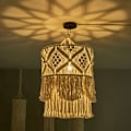Miniatyrbild 5 av 5: Lampskärm Väggbonad Handgjord Bohemia Makramé Boho Dekor Hantverk Tassel Gobeläng Bakgrund Sänggavel Väggdekoration