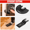 Miniatyrbillede 2 af 5: 23 stk. Oscillerende Savklinger, Oscillerende Multiværktøjs Tilbehørssæt, Universal Savklinge til Dremel, Bosch, Makita, Dewalt osv.