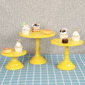 Miniatyrbild 2 av 5: Metallkakestativ Rund Bas Dessertställ Cupcakesställ Bakverk för Födelsedag Bröllop Fest (Röd M)