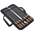 Miniatyrbilde 3 av 5: 10 stk Grillspyd i Rustfritt Stål Grillspyd Flatt Stekespyd Grillspyd Grillutstyr