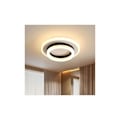 Miniatyrbild 1 av 5: Modern LED Taklampa 20W med Fjärrkontroll, Dimbar Rund Nickel Taklampa för Sovrum Kök Hall, Nattljusläge, 3000K