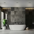Miniatyrbillede 3 af 5: Sæt med 3 LED Indbyggede Loftlamper, Ultra-Tynde Indbyggede Lamper, Badeværelses Indbyggede Spotlights, IP65 Badeværelses Indbyggede Spotlights, Mat Sort, 90x2