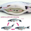 Miniatyrbild 5 av 5: Wabjtam Floppy Fish Cat Toy, 1 Pack Interaktiv Kattleksak - Realistisk Plysch Simulering Fisk Kattleksak - Elektrisk Catnip Leksaker - Roliga Husdjur Tugga Suppli