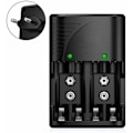Miniatyrbillede 2 af 5: Universal Batterioplader til AA/AAA/9V, 6802 Hurtiglader til NI-MH AA/AAA eller 9V Genopladelige Batterier, med LED-indikator, Verdensomspændende Spænding...
