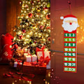 Miniatyrbillede 5 af 5: 20x65cm Julekalender Nedtælling Julemand Snemænd Advent Kalender Stof Nytår Dør Væg Dekorationer Julegaver Nedtælling Kalender fo