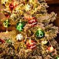 Miniatyrbild 1 av 5: 40 LED-ljusslingor Batteridrivna 40 Julgranskulor God Jul Ljusslingor, IP43 för inomhus- och utomhusbelysning