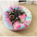 Miniatyrbillede 2 af 5: Rund Plys Kattekurv til Dyr Katte og Små Hunde Katteseng Pude Donut Hundebed Passer Rede Sofa XH062 (Diameter: 80, Farverig Pink)
