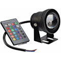 Miniatyrbillede 1 af 5: Pool Source LED Lampe Fjernbetjening Under Vand Lys Farveskiftende Akvarium Damlys (Sort Skal RGB) 10 W [Energiklasse A]