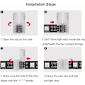 Miniatyrbillede 5 af 5: 20-pak, 4-polet PBC RGB LED-stripsforbindelse, 10 til 1 gabløs strimmel uden strimmel, loddefri adapter til SMD 5050 multifarvet LED-strimmel