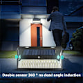 Miniatyrbilde 5 av 5: 360 LED Solcellevegglampe med Dobbelt Hode PIR Bevegelsessensor, Vanntett, Utendørsbelysning, Natts Sikkerhet for Hage eller Gate