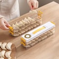 Miniatyrbillede 4 af 5: Multi-lags bærbar madkvalitet sandwich opbevaring dumplings opbevaringsboks med timing fryser