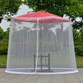 Miniatyrbillede 3 af 5: Patio Parasol Myggenet, Myggenet til Pavillon - Udendørs Haveparasol Bordskærm Parasol Myggenet Dækning Myggenet Dækning Hvid