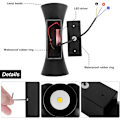 Miniatyrbillede 2 af 5: 10W Kreativ Moderne Vægslampe LED Vægskinne Vægslampe Vandafvisende IP65 Aluminium LED Vægsvask Indendørs Udendørs Sort