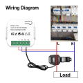 Miniatyrbillede 5 af 5: 80A Tuya Smart Life ZigBee Energimåler Klemme Strømsensor APP Monitor KWh Elstatistik Kan indstille automatiseringsscener,