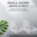 6 st Mini Transparent Plastförvaringslåda för Insamling av Små Föremål, Pärlor, , Visitkort