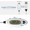 Miniatyrbild 2 av 4: Kökstermometer med Lång Temperaturgivare Digital Kökstermometer Instant Avläsning 5 Sekunder LCD Stor Skärm Termometer för Kött, Grill, Pa