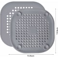 Miniatyrbillede 2 af 5: 4 stk. Silikon Aftapningsbeskytter, Vaskfilter med Sugkop, Badekar Aftapningsdæksel Filter, Anti-Tilstopning Køkken- og Badeværelsesvaskfilter (Grå, Hvid