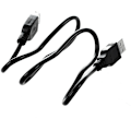 Miniatyrbilde 3 av 5: Svart USB hann til 0,6 M dataadapterkabel for forlengelse