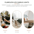 Miniatyrbilde 4 av 5: 6 stk LED Koniske Lys for Middag, Flimrende Flammeløse Koniske Batteridrevne Borddekking Bryllup Bursdager