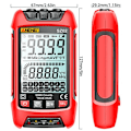 Miniatyrbilde 2 av 5: Smart Digital Multimeter True RMS Auto Elektrisk Kapasitansmåler AC DC Spenning Motstand Transistor Rød