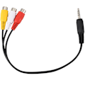 Pikkukuva 3 / 5: 3,5 mm urosähköliitin 3 Audio Video AV -kaapeliin 22 cm