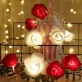 Miniatyrbilde 1 av 5: Roselys 3m med 20 LED-lys, batteridrevet, rosa blomster, varm hvit, romantisk hjem- og hagedekorasjon til bryllup, fest og valentinsdag