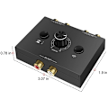 Miniatyrbillede 2 af 5: 2 i 1 ud Hurtig Audio Switcher Volumenstyring til Multi-Enhed Forbindelse Skift