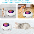 Miniatyrbild 3 av 5: Interaktiv Katt Leksak för Innekatter med Roterande Fjäder, Interaktiv Elektronisk Katt Leksak UFO (Smart Läge, Låg Ljudnivå, Automatisk Avstängning, Slumpmässig Rörelse F