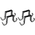 Miniatyrbilde 1 av 5: 4 stk Dobbel Gardinstang Braketter Takmontering Aluminium Legering Svart