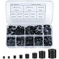 Miniatyrbild 1 av 5: 500 st svarta nylonplattbrickor, runda isoleringsbrickor, packningstätning, VVS-sortiment - M2/M2.5/M3/M4/M5/M6/M8/M10