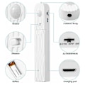 Miniatyrbild 2 av 5: 2M LED-remsa med rörelsesensor, 120 LED-lampor, dimbar, batteridriven, självhäftande, för kök, skåp