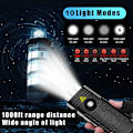 Miniatyrbilde 5 av 5: 7000 lumen kraftige sykkellys foran og bak, superlys 5 LED USB-oppladbart vanntett sykkellys foran