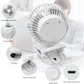 Miniatyrbillede 4 af 5: USB5000mAh Bærbar Fan Bordventilator Miniventilator Lille Ventilator 720° Rotation