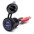 Miniatyrbillede 5 af 5: Billadninglader 4.2a Dobbelt USB Billadning Åbning Berøringsskifte 12V24V HIASDFLS