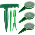 Miniatyrbillede 2 af 5: Seeder til haveværktøj 6 stk. Miniature havearbejdsredskab Mini såmaskine Have såmaskine Planter Have såmaskine Transplanter Seed Dial Håndtagspistol til
