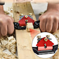 Miniatyrbild 5 av 5: Planhyvel i trä, handhyvel för träbearbetning, 9'' justerbar hyvel med 4 blad