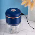 Miniatyrbilde 4 av 5: Elektrisk Kjøkkenmaskin for Hvitløk, Kjøttkvern, Mini Hvitløkspresse, Grønnsakshakker, Moser, USB-Lading (Grønn)