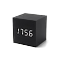 Miniatyrbillede 3 af 5: LED Digital Vækkeur, Træ Terning Ur, Træ Skrivebordsur, Træ Vækkeur, Stemmeaktiveret Digital Terning Ur til Soveværelse (Sort)