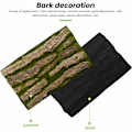 Miniatyrbillede 5 af 5: Kunstig Bark Dekoration Tørret Fyrretræsbark med Kunstig Mos til DIY Hjemmefest Vægudsmykning
