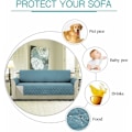 Miniatyrbilde 2 av 5: Sofa Trekk Vendbar Quiltet Møbelbeskytter Trekk, Sofa Trekk for 3-seters Sofa med 2\" Elastisk Stropp, Sofa Trekk 3-seters Maskinvaskbar