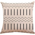 Miniatyrbild 4 av 5: Kuddfodral Set om 4, Modern Soffa Kuddfodral, Dekorativt Utomhus Linne Kuddfodral för Soffa Säng Bil (Svart, 5050cm, Set om 4)-DENUO