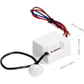 Miniatyrbillede 5 af 5: Mini bevægelsessensor lys 140 grader LED AC 110V-240V Kompatibel med skumringsrelæ og timer