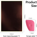 Miniatyrbillede 3 af 5: Lasergravering Markering Farvepapir, 15,3 Tommer X 10,4 Tommer Lasergravering Papir til E-Fiber Lasermærkning og Gravering