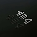 Miniatyrbilde 4 av 5: 50 stk Sløyfe Klips, Sløyfe Hardware Klips Justerbar Metall Slips Haken Spennen Feste Hvit