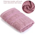 Miniatyrbilde 1 av 5: Superabsorberende bambusfiber badehåndkle for hjem, sovesal, hotell, restaurant og bad (lilla)