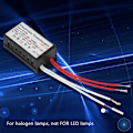Miniatyrbillede 5 af 5: 110V til 12V 60W Halogen Strøm Inverter Konverter Elektronisk Transformer Sort