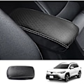 Miniatyrbild 2 av 5: Bilfiber Center Console Cover Armrest Box Läderskyddsplatta för 2021 2022 RHD C