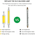 Miniatyrbilde 4 av 5: 118mm R7S LED-pære, 10W AC220V/230V, ikke-dimbar lineær pære, dobbelendet reflektor, energisparende COB R7S-pærer, erstatnings halogenpære, varm L