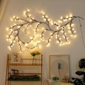 Miniatyrbild 5 av 5: Rattanlampor Julbelysning Inomhus Vägglampor Konstgjord Växtgrenbelysning Väggdekorbelysning (Varmvit) - RWLighted Tree